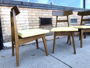 Signed Mid Century JENS RISOM Group of 5 Dining or Side Chairs