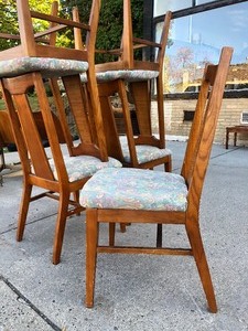 Nice Matching Set of 6 Mid Century High-Back Dining Chairs