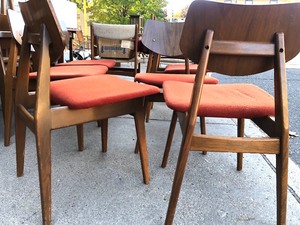 Matching Set of 6 Signed JENS RISOM Model C-275 Danish Modern Side or Dining Chairs