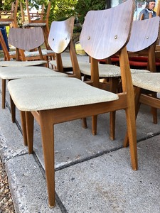 Matching Set of 6 Signed JENS RISOM Model C-275 Danish Modern Side or Dining Chairs