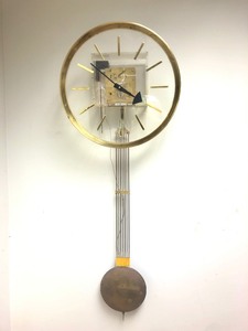 Vintage Mid Century George Nelson for Howard Miller Lucidity Lucite &amp Brass Wall Clock