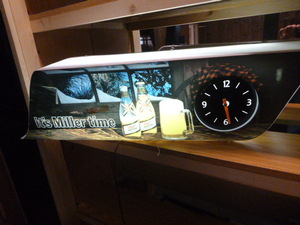 lot 151 image: Its Miller Time Bar Light and Clock