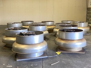 lot 1 image: (12) Greenheck Rooftop Power Ventilators