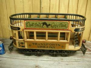 lot 16 image: Vintage Unusual Wood & Metal Trolley Car