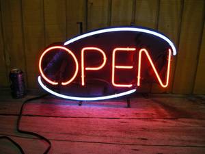 lot 25 image: Neon Light-Up Open Sign