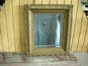 lot 75 image: Stunning Antique Woodframe Beveled Glass Mirror