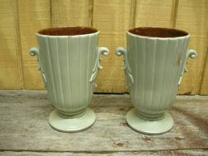 lot 109 image: Vintage Matched Pair Redwing Pottery Vases