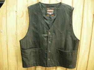 lot 156 image: Mens Black Leather Vest