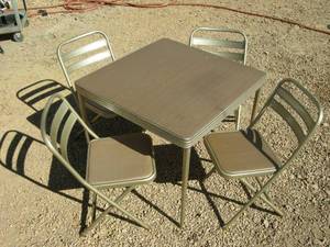 lot 163 image: Vintage Durham Card Table SEt