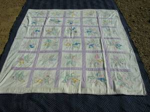 lot 168 image: Vintage Quilted Blanket