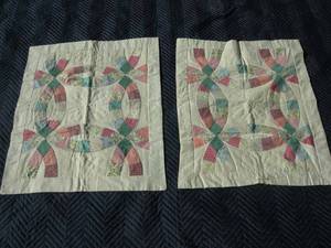 lot 170 image: Pair Quilted Pillow Cases