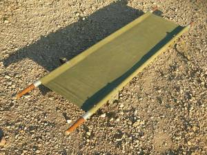 lot 184A image: Vintage US Army Medical Department Stretcher