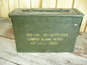 lot 182 image: Vintage 30 cal Ammo Box