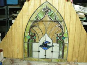 lot 191 image: Beautiful Old Stained Glass Cathedral Window