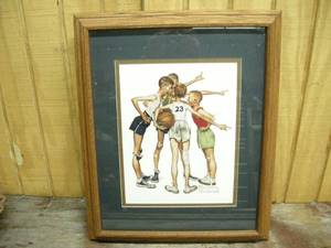 lot 229 image: Framed Norman Rockwell Picture