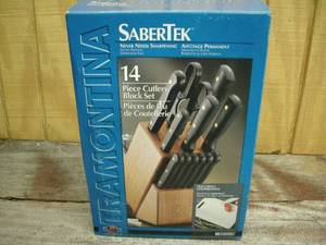 lot 247 image: Tramontina Sabertek 14pc Cutlery Block Set