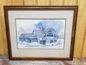 lot 234 image: Framed Union Pacific-Park City Watercolor