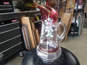 lot 94 image: Vintage Victorian Type Hand Painted Pitcher