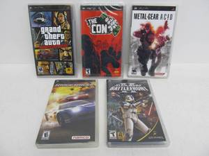 lot 110 image: Lot of 5 Sony PSP Games