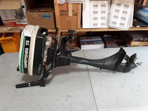 lot 16 image: Game Fisher 7.5 Hp. Outboard Motor-Turns Over With Compression (No Gas To Test)