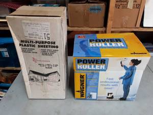 lot 20 image: Wagner Power Roller, 100 Ft. New Roll Of Plastic Sheeting