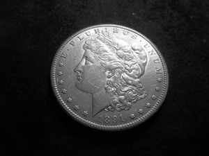 lot 24 image: 1891 S Morgan Silver Dollar