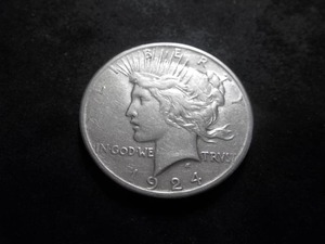 lot 43 image: 1924 Peace Silver Dollar