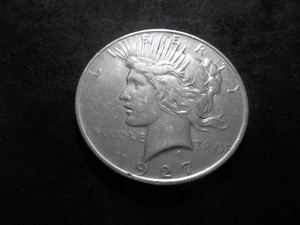 lot 46 image: 1927 Peace Silver Dollar