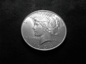 lot 49 image: 1934 D Silver Peace Dollar