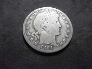 lot 54 image: 1894 S Barber Half Dollar