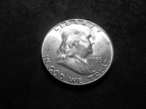 lot 81 image: 1955 Franklin Silver Half Dollar