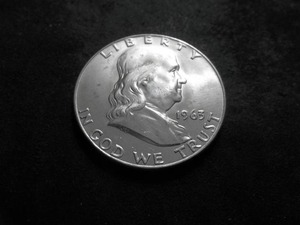lot 91 image: 1963 D Franklin Half Dollar