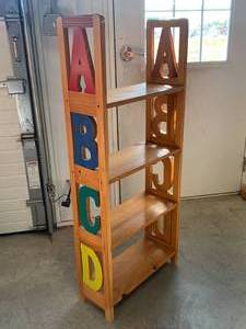 lot 60 image: ACBD Solid Wood Kids Book Shelf 20 wide 47 Tall
