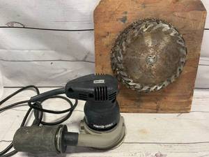 lot 90 image: Porter Cable (Made in USA) Sander & Lot of 13 Saw Blades