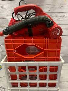lot 107 image: Dirt Devil Vacuum & 2 Milk Crates
