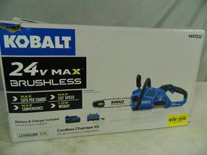 lot 10 image: Kobalt 24 Volt Cordless Chainsaw