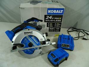 lot 19 image: New Kobalt 24 volt Circular Saw - Kit-