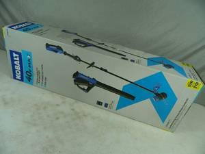 lot 21 image: New Kobalt 40 Volt String Trimmer and Blower