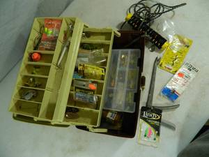 lot 38 image: Tackle Box Full Of Fishing Accessories