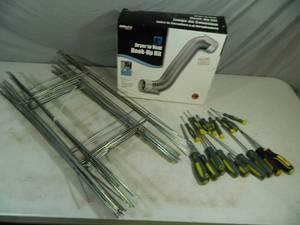 lot 40 image: New Dryer Vent Kit, Screwdrivers, Sale Sign Frames
