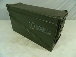 lot 56 image: 40 MM Military Surplus Ammo Can