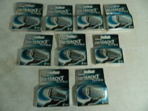 lot 81 image: 9 New Boxes of Gillette Mach 3 Turbo Razor Cartidges