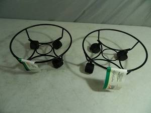 lot 116 image: New Pair of 10 inch Planter Caddies on Wheels