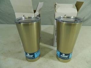 lot 118 image: 2 New nICE 17 oz Stainless Steel Tumblers with Lids