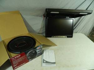 lot 151 image: New Pioneer Subwoofer and Roof Top Car Monitor