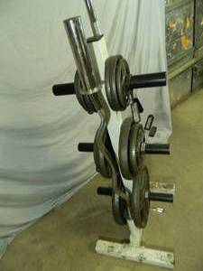 lot 8B image: Weider 12 pc Weight Set with Stand and 2 Bars