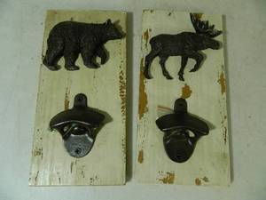 lot 166 image: 2 New Cabin Theme Bottle Openers
