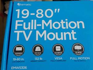 lot 13 image: Ematic 19- 80 Full Motion Pewter Fi...