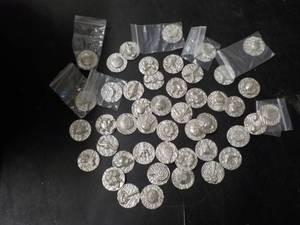 lot 181 image: Silver Dcor Pieces the size of ha...