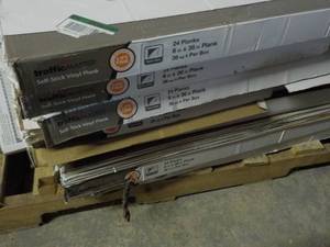 lot 194 image: 8 Cases Traffic Master Honey Oak 6...